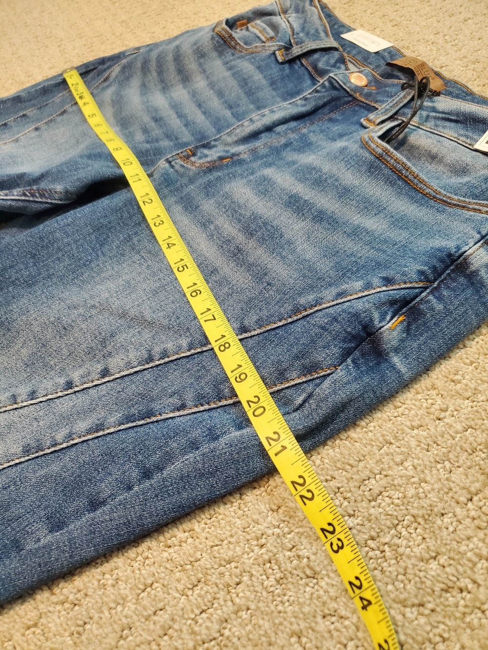 Judy Blue Flare Jeans Mid Rise Double Angle Seam  14W - Picture 8 of 10